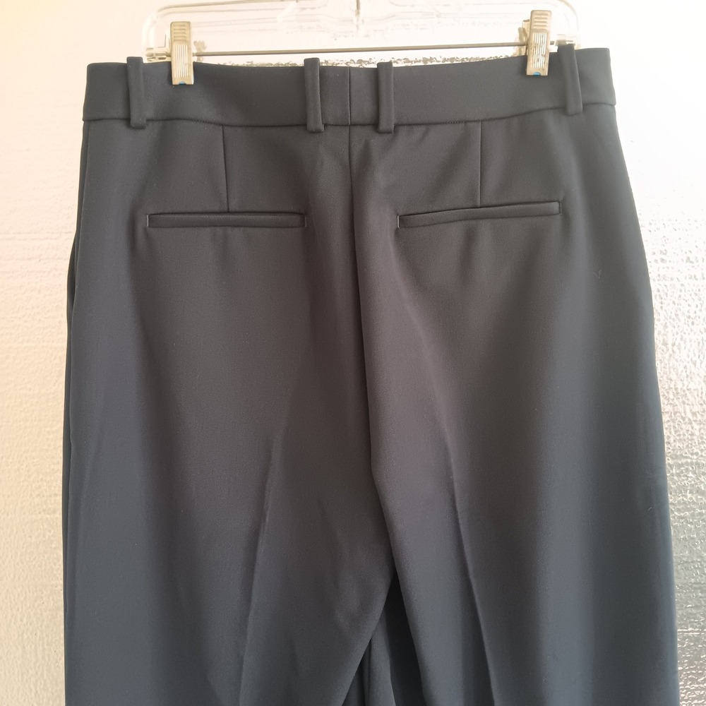 Reiss Gabi Wide Leg Trouser Women 10P Navy New Petite High Rise Twill Pants - Picture 9 of 12